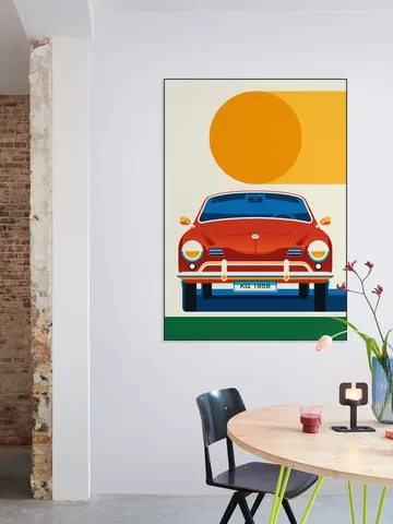 Red Vintage Sports Car Front