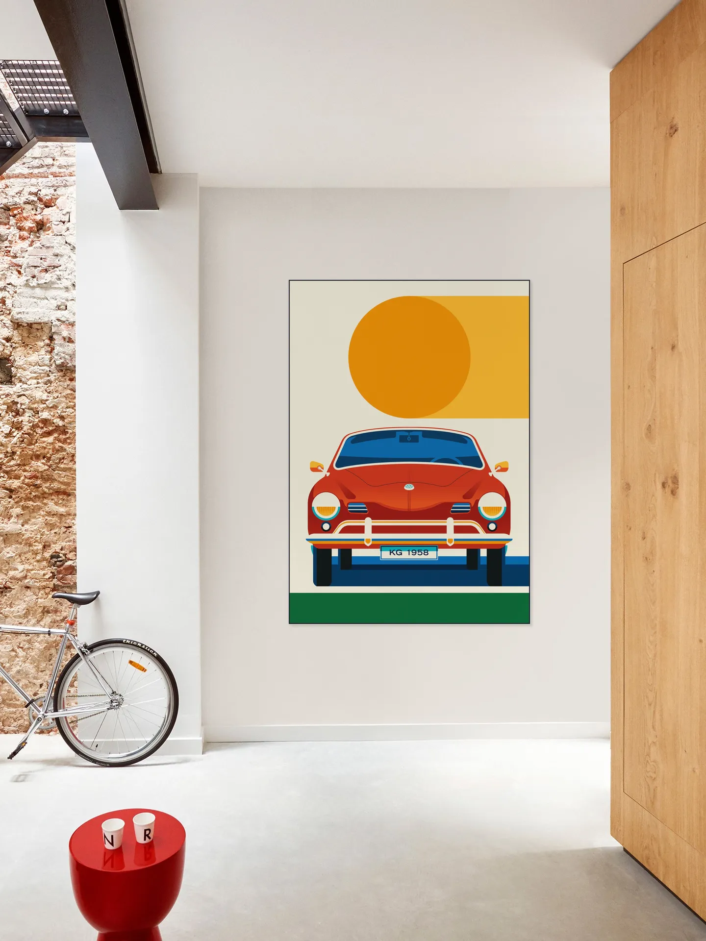 Red Vintage Sports Car Front