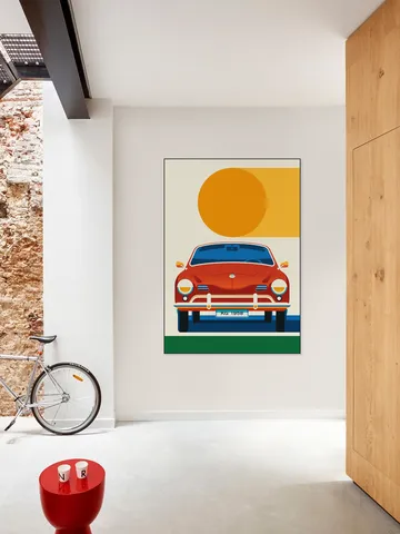 Red Vintage Sports Car Front