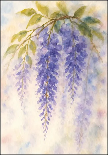 Blauwe Regen in Pastel Kleuren