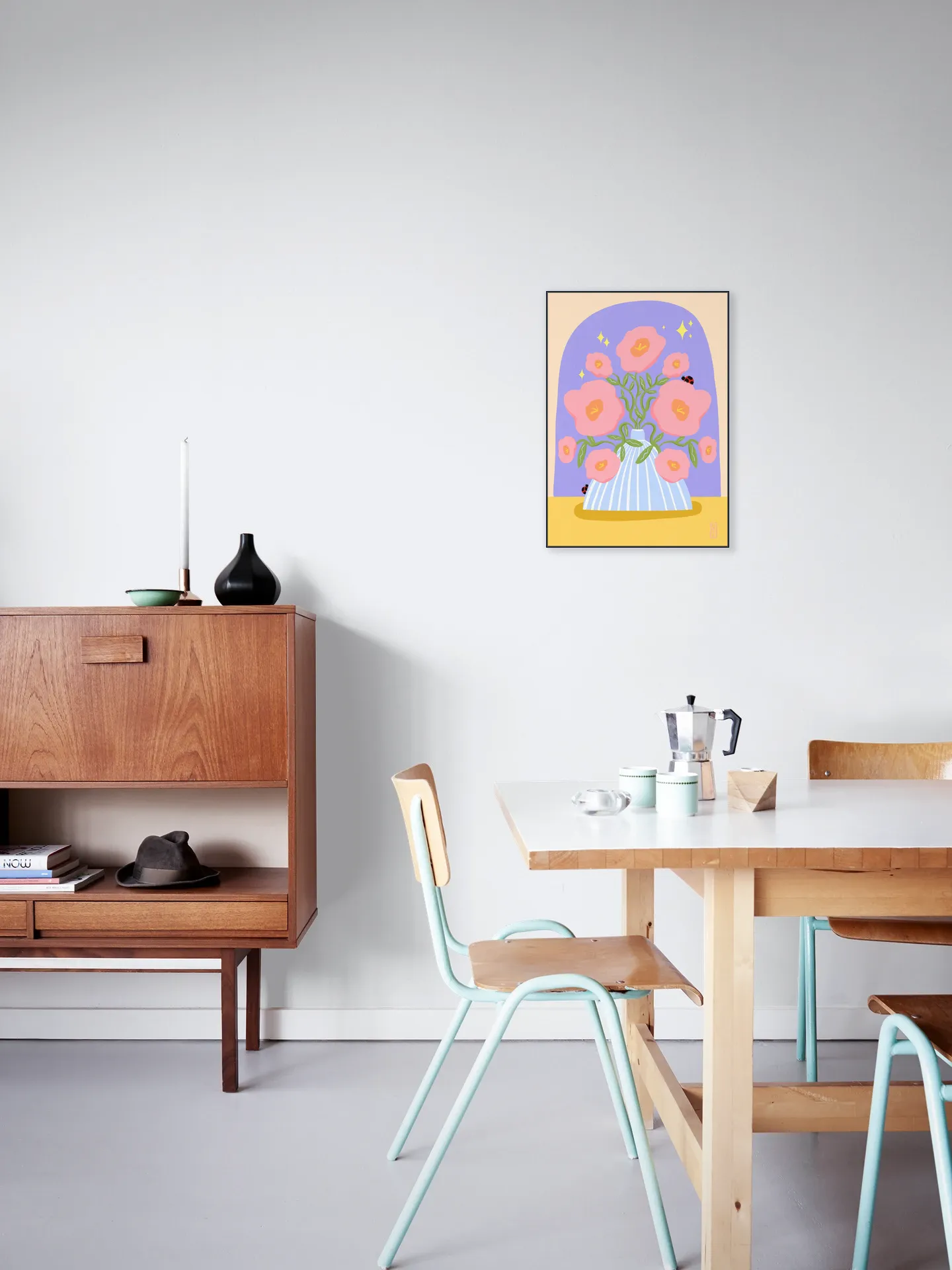 Fun Flowers in a Vase Illustration