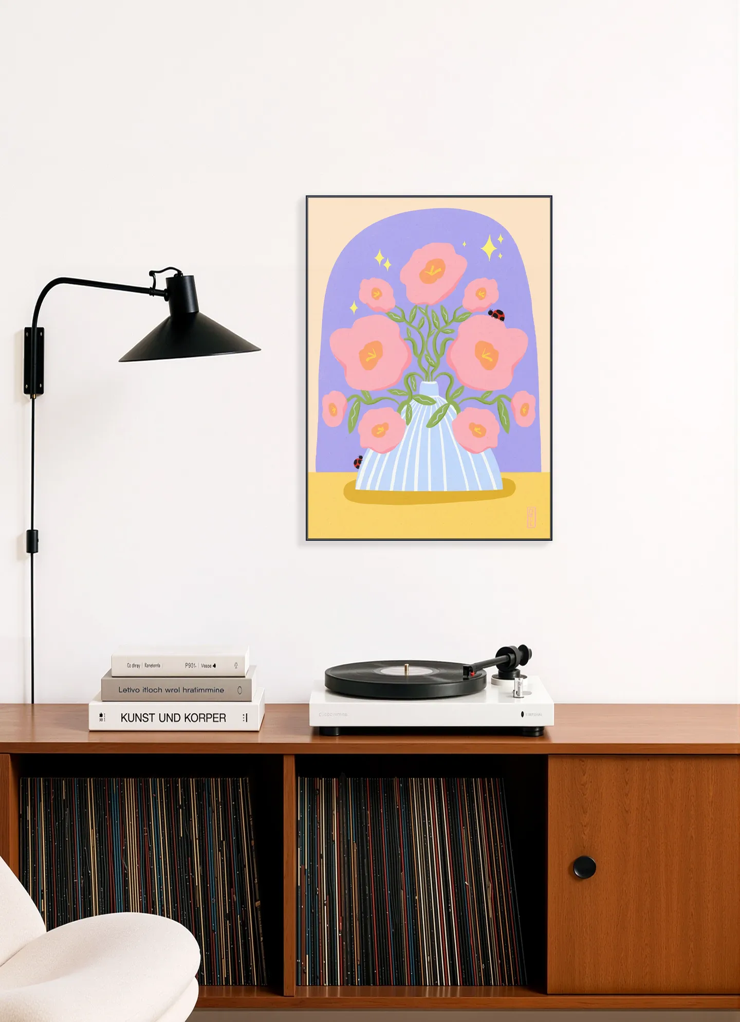 Fun Flowers in a Vase Illustration