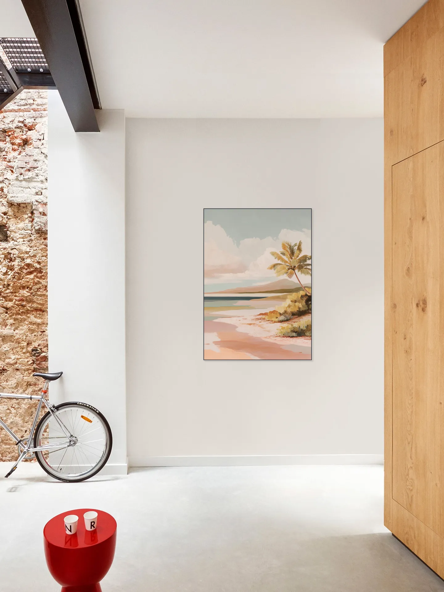 Pastel Tropical Lagoon Landscape