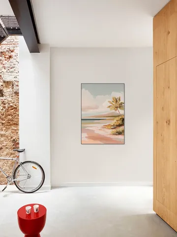 Pastel Tropical Lagoon Landscape