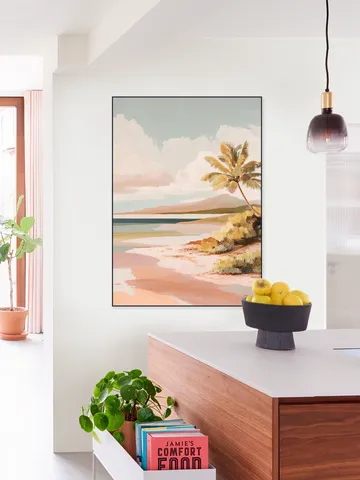 Pastel Tropical Lagoon Landscape