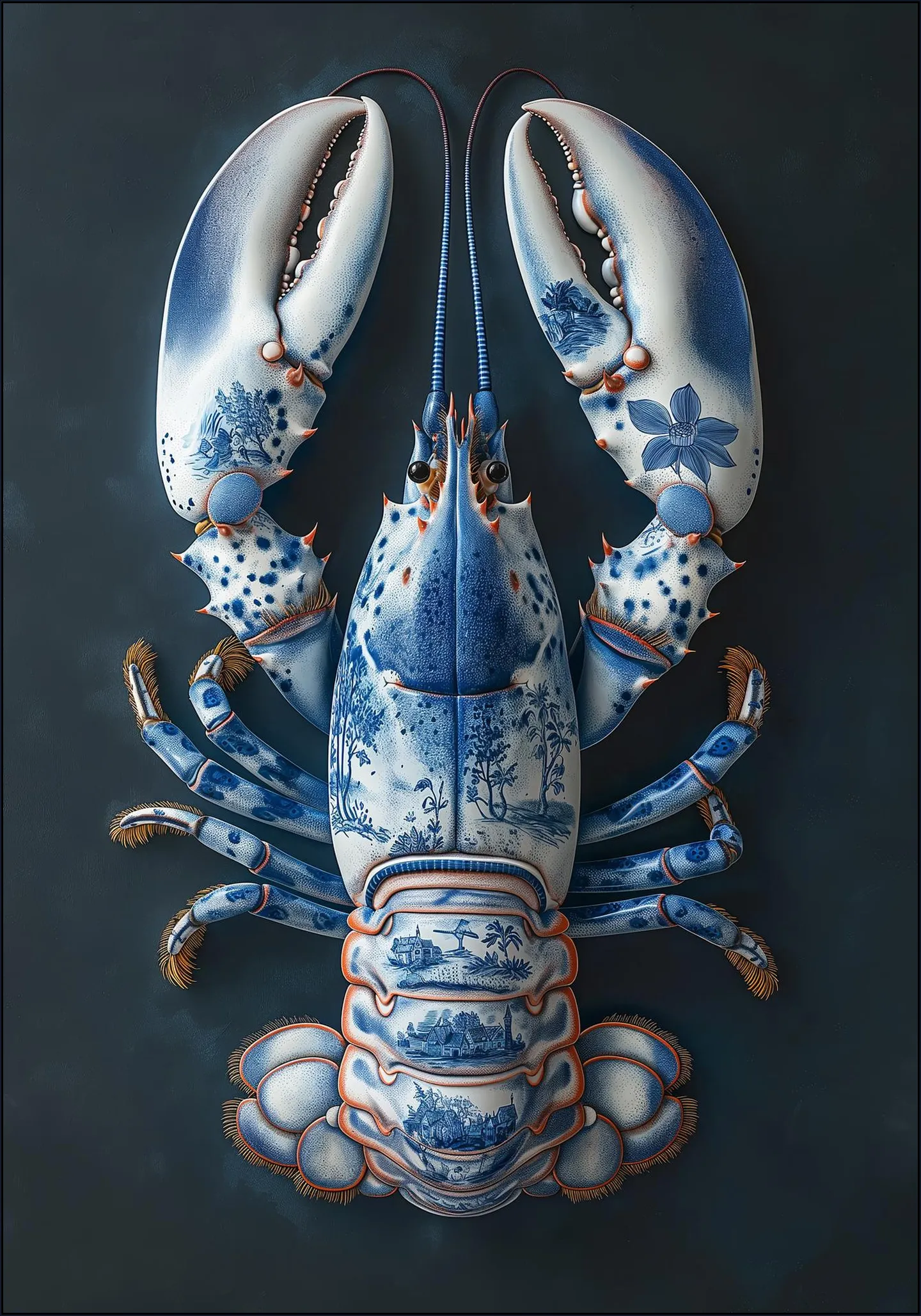Delft Blue Lobster - Black