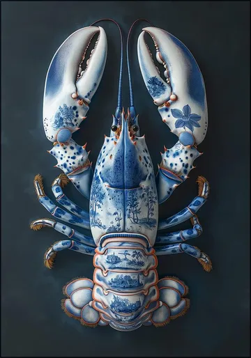 Delft Blue Lobster - Black