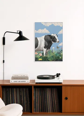 Colourful Portraits of Happy Cows (butterfly Included)