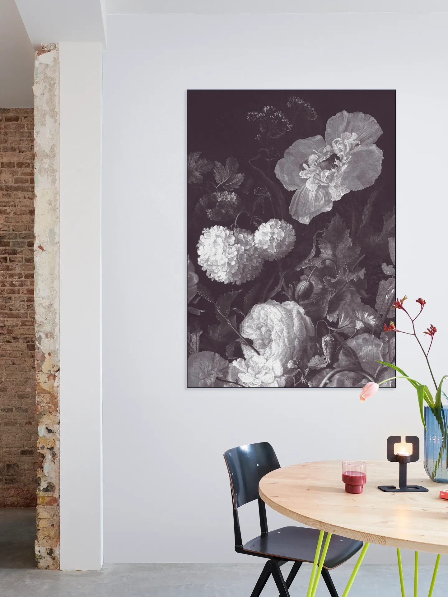 Golden Age Moody Florals I - monochrome