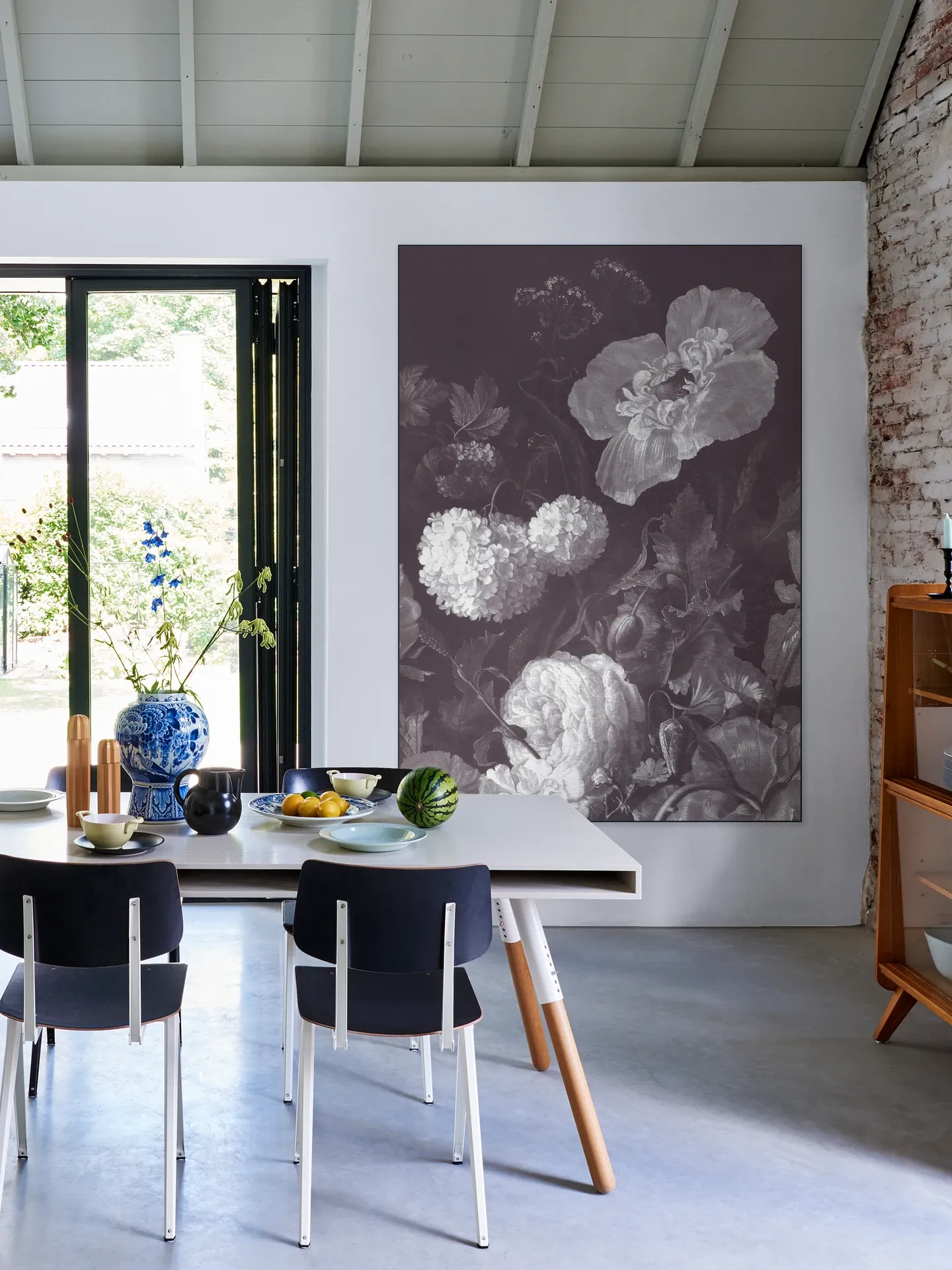 Golden Age Moody Florals I - monochrome