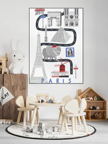 Paris City With Cute Elephant Tourist