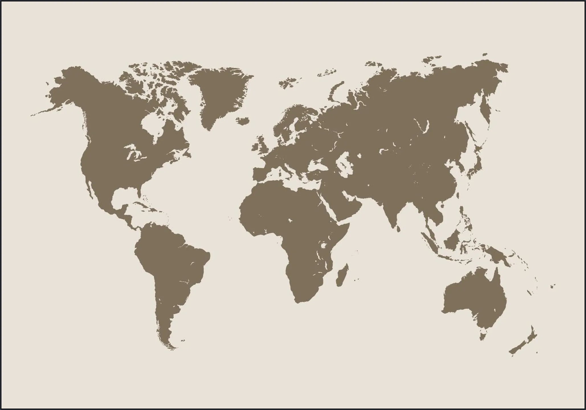 World Map gold