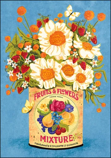 Flower in a tea can