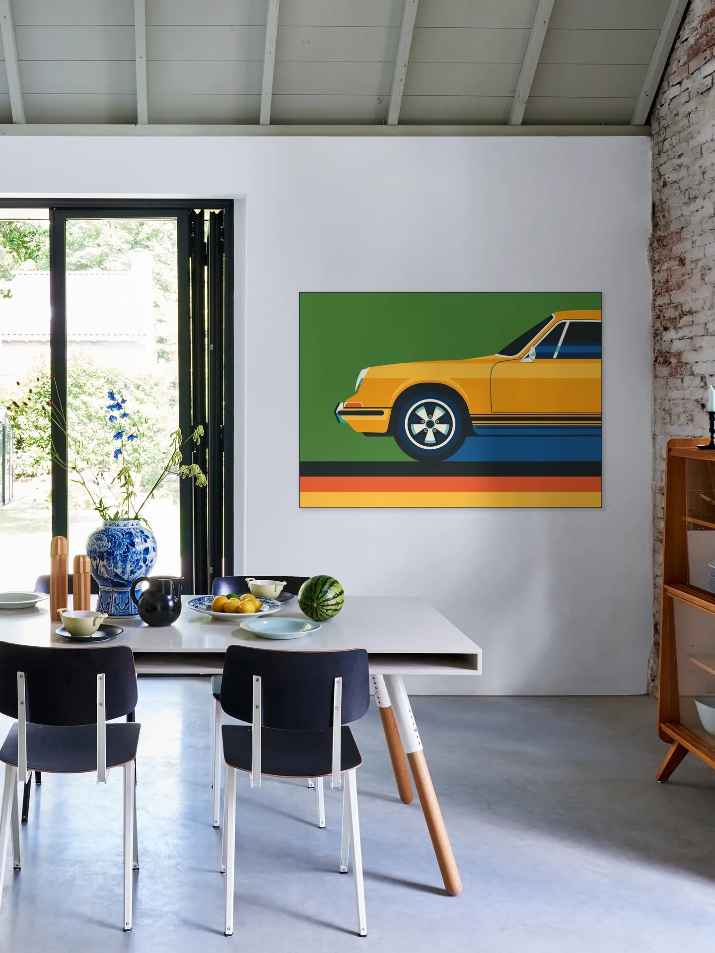Orange Vintage Sports Car Front