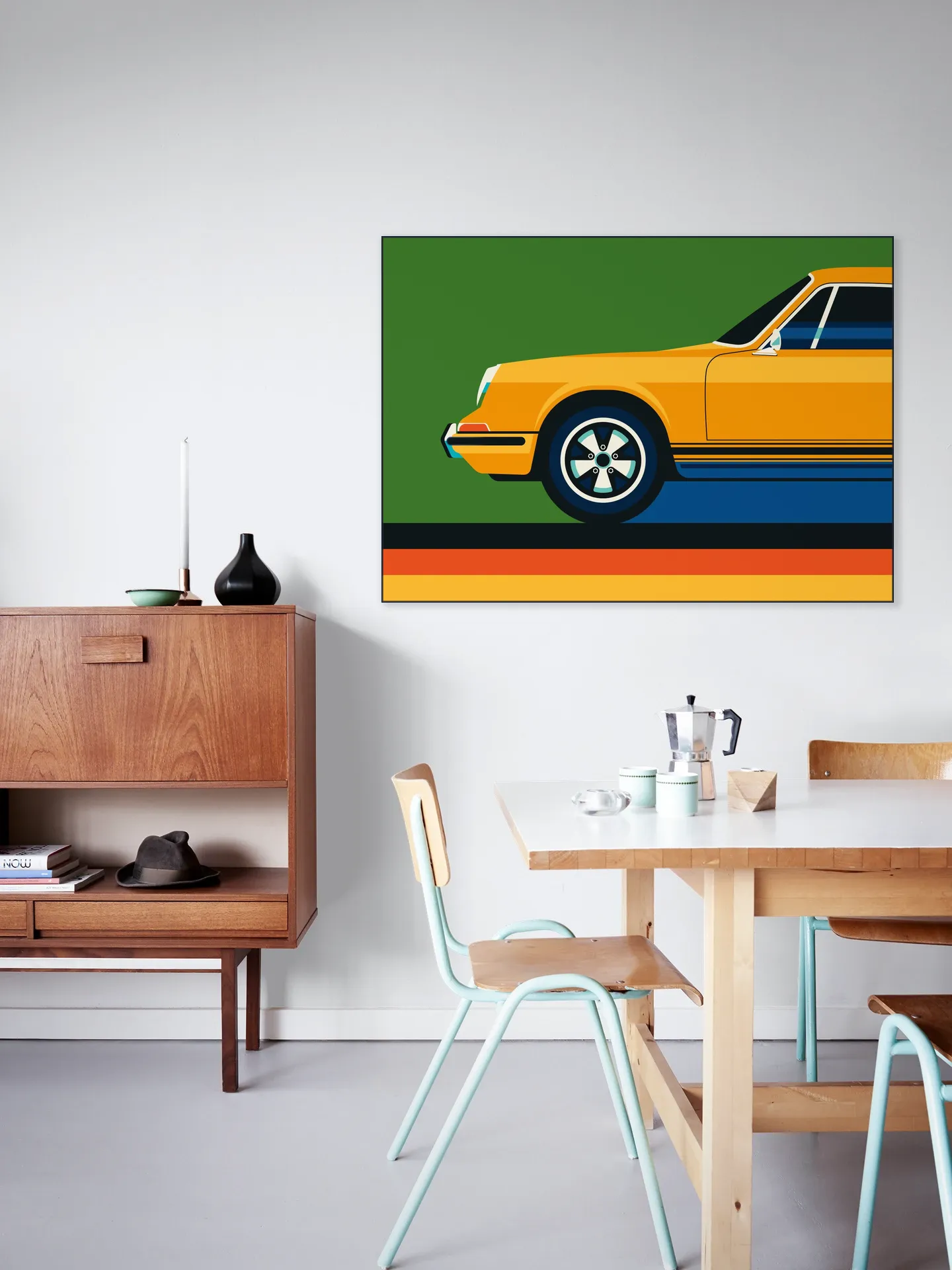 Orange Vintage Sports Car Front