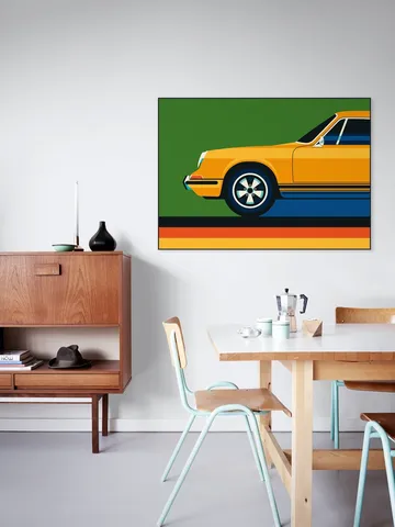 Orange Vintage Sports Car Front