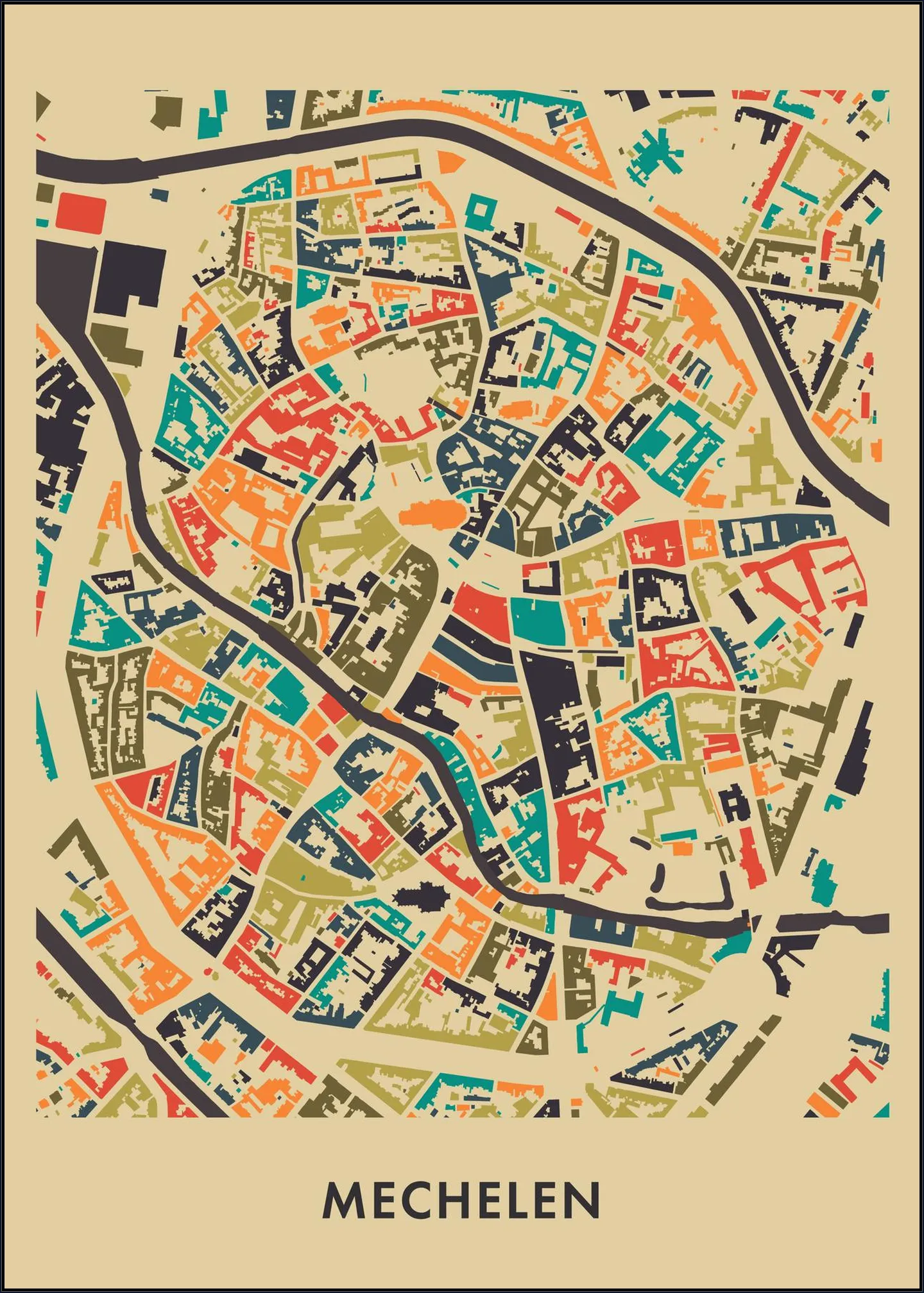 Mechelen Mosaic Map