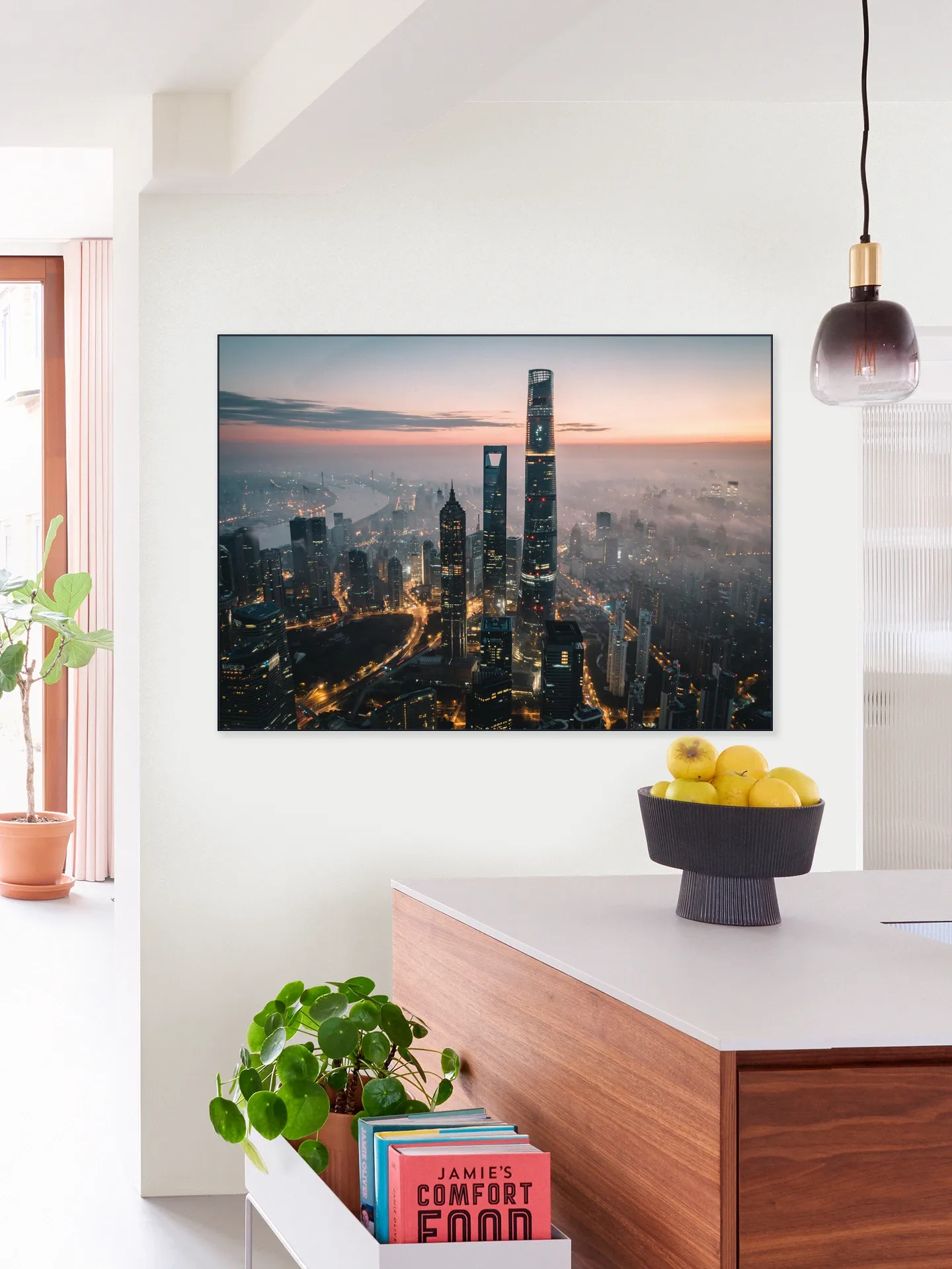 Aerial View of the Lujiazui Skyline China