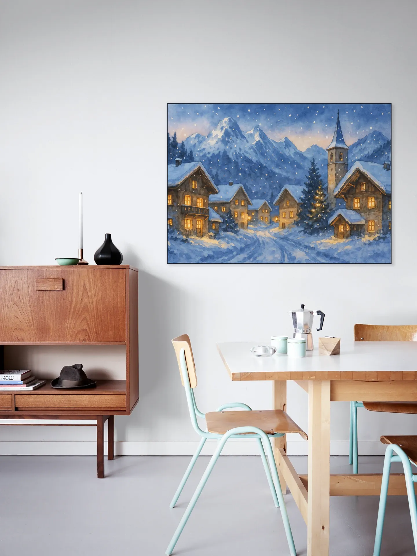 Winter Village in the Alps