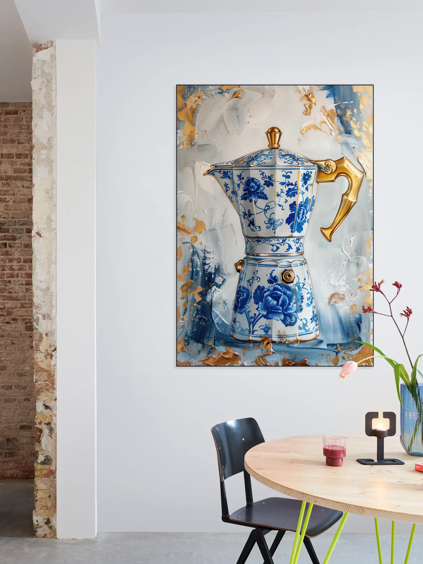 Italian Percolator Delft Blue