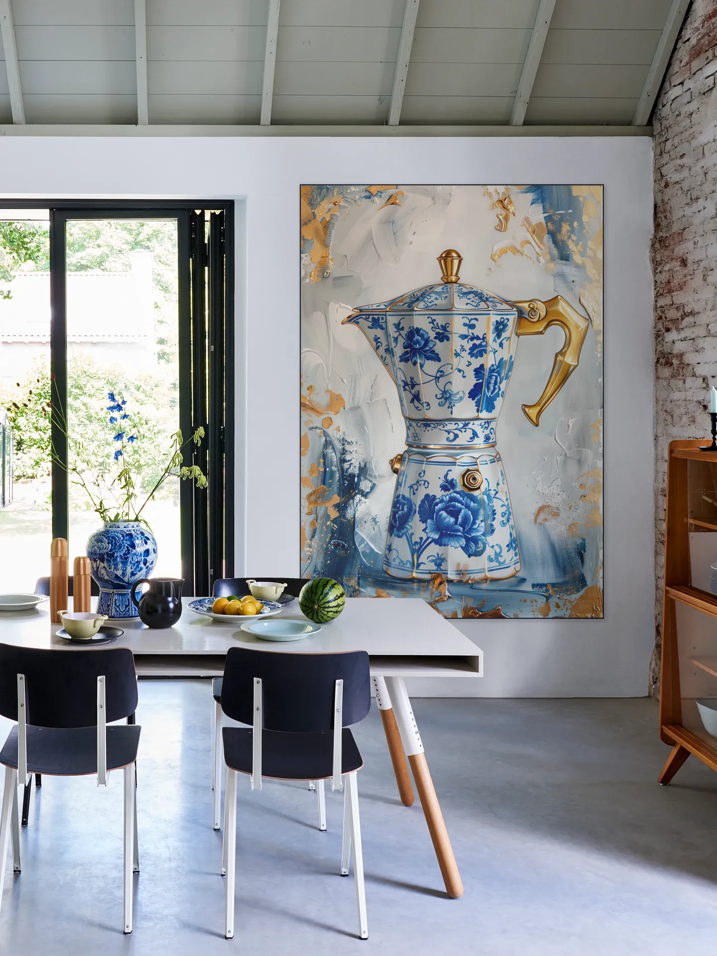 Italian Percolator Delft Blue