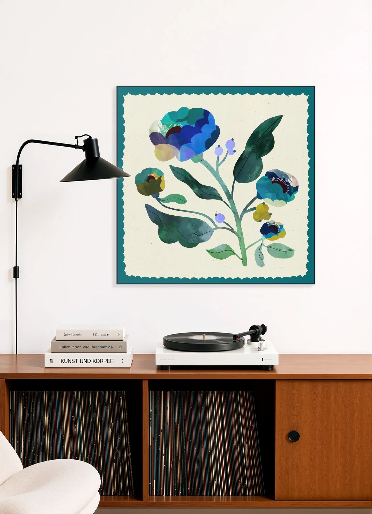 Deep Teal Flower