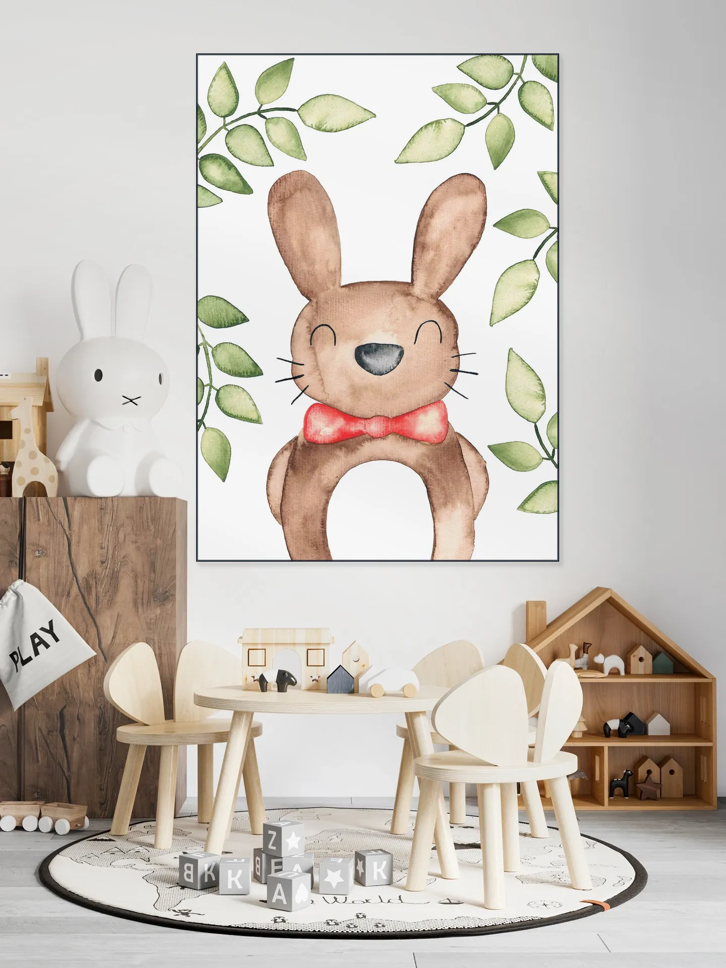 Fancy Watercolor Rabbit 