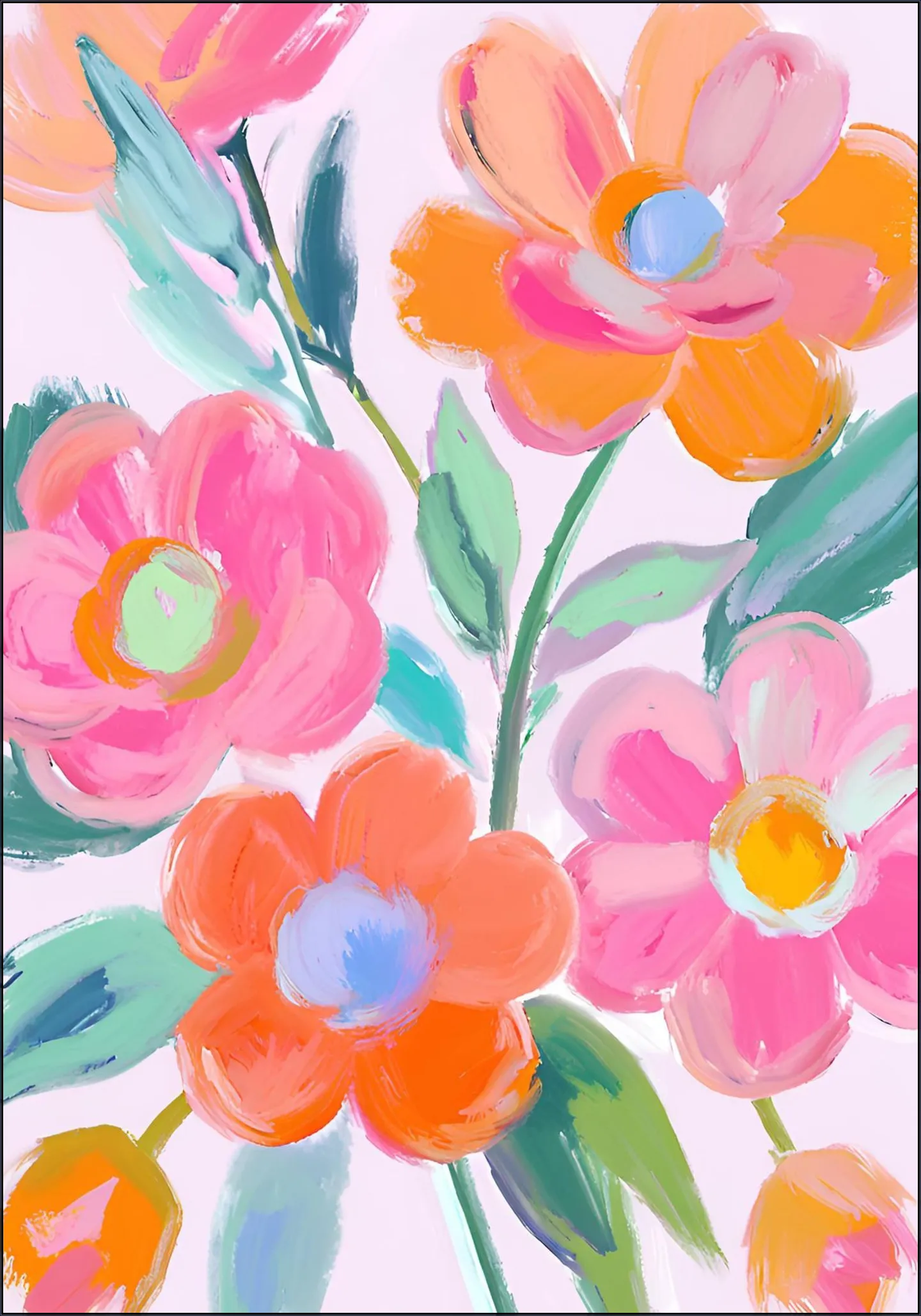 Vibrant Abstract Flowers