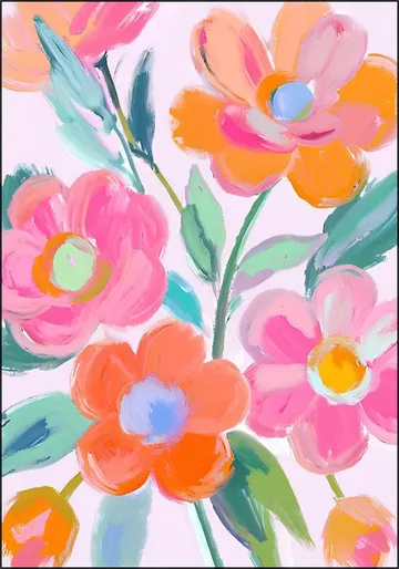 Vibrant Abstract Flowers