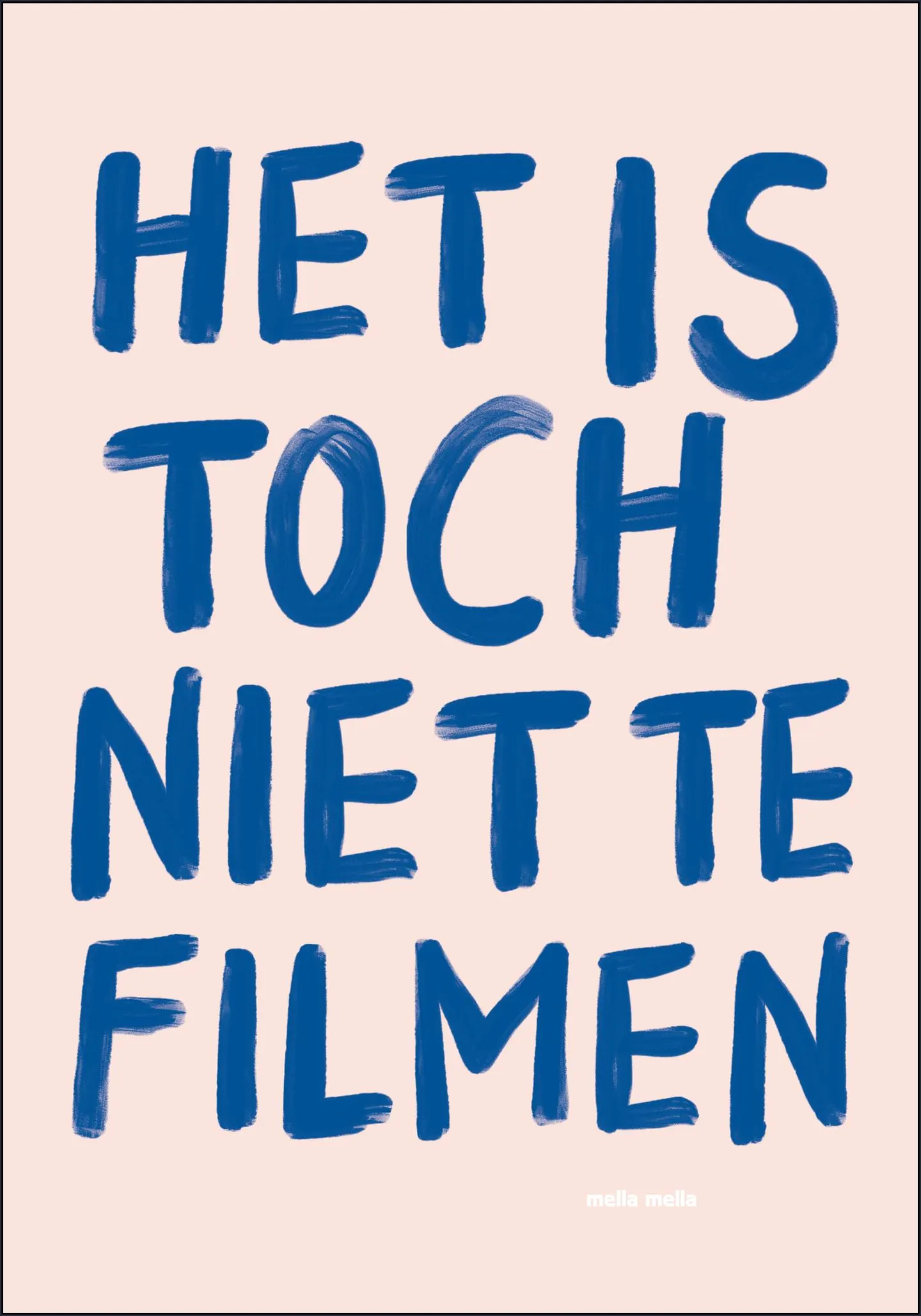 Het Is Toch Niet Te Filmen