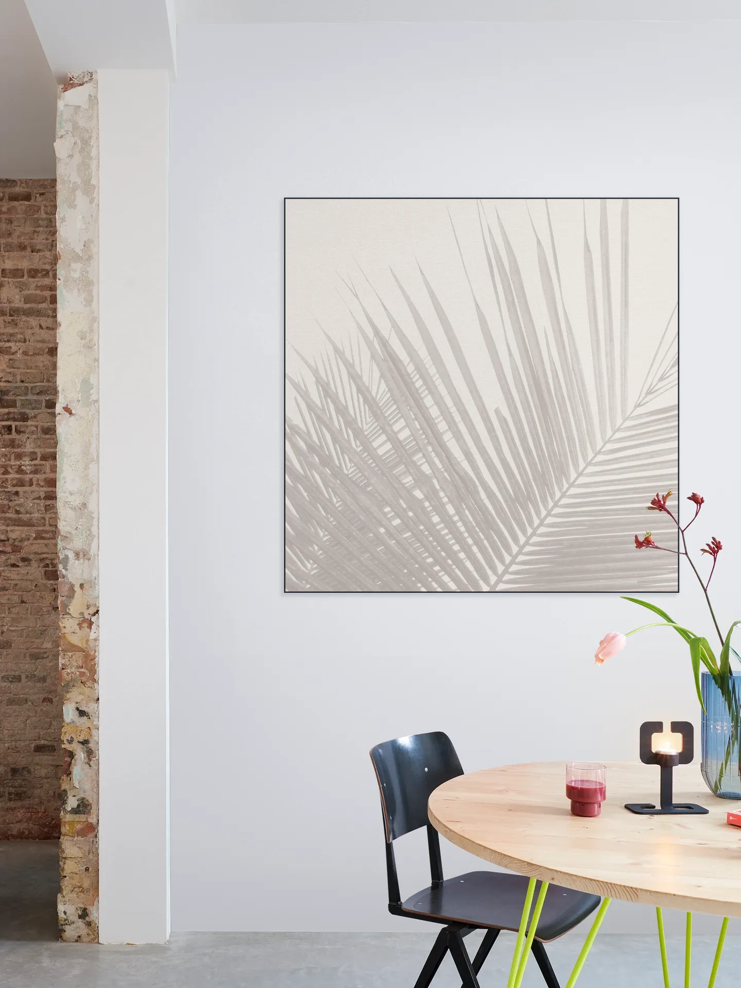 Neutral Tropical palm leaves