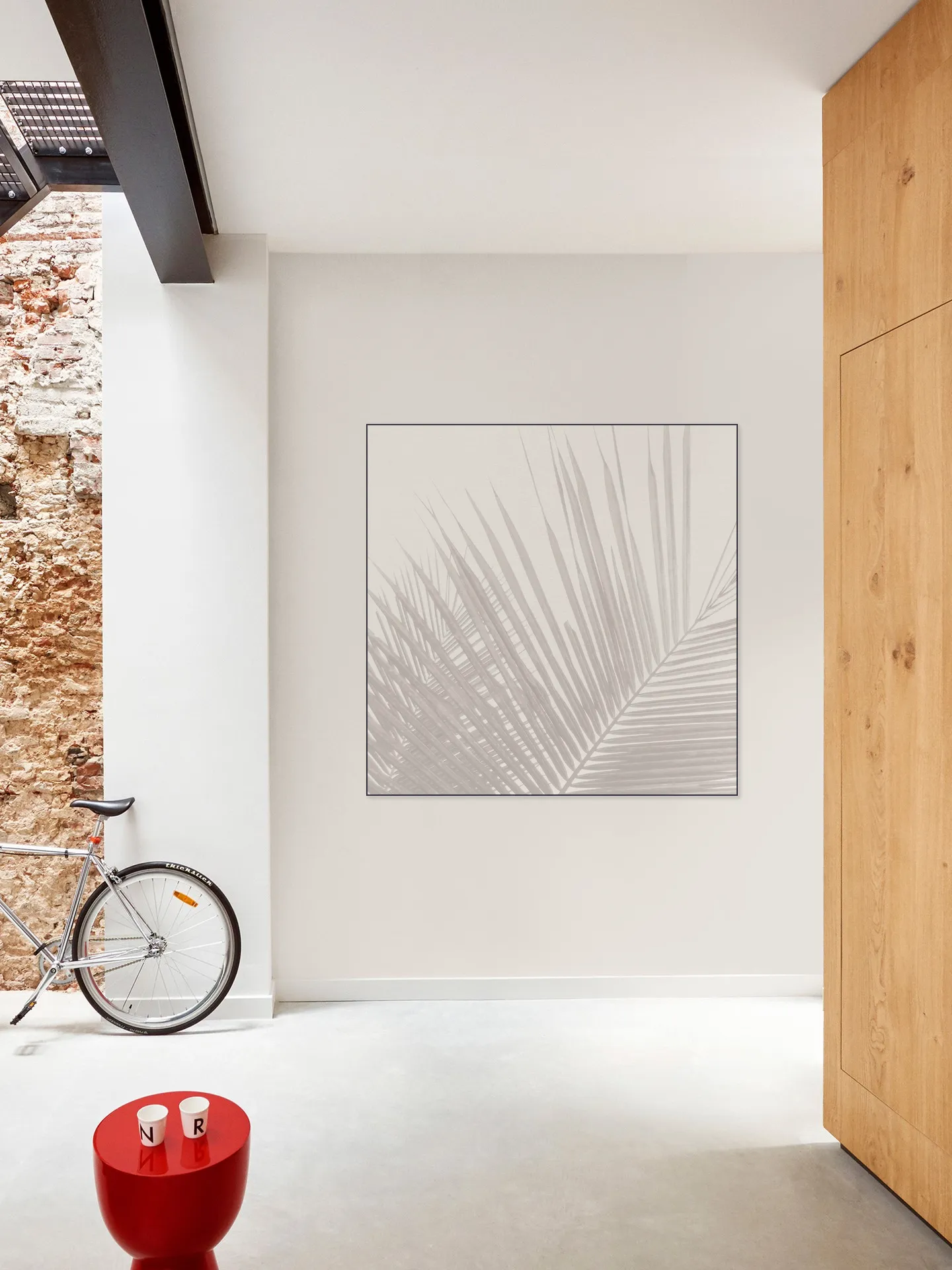 Neutral Tropical palm leaves