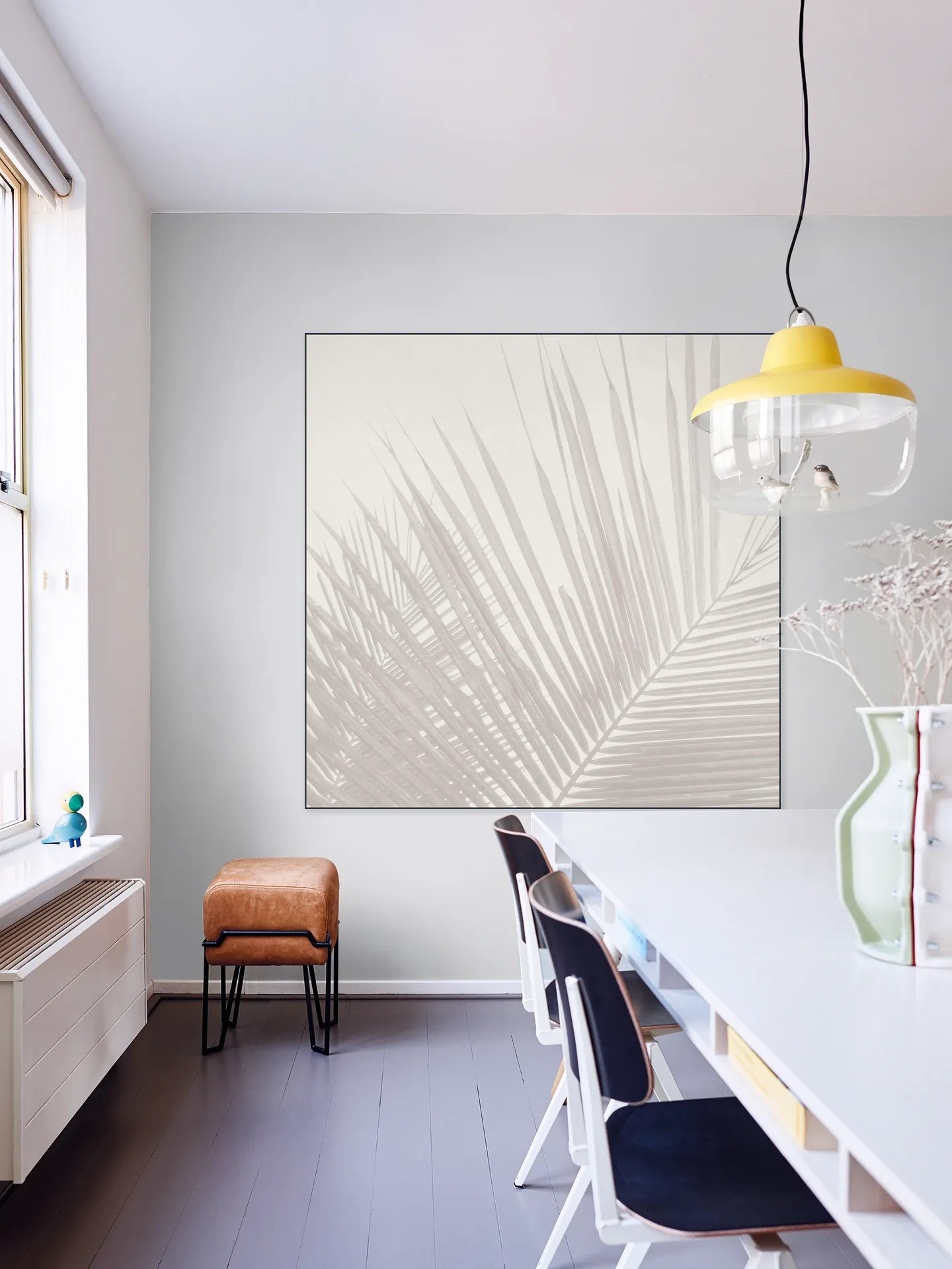 Neutral Tropical palm leaves