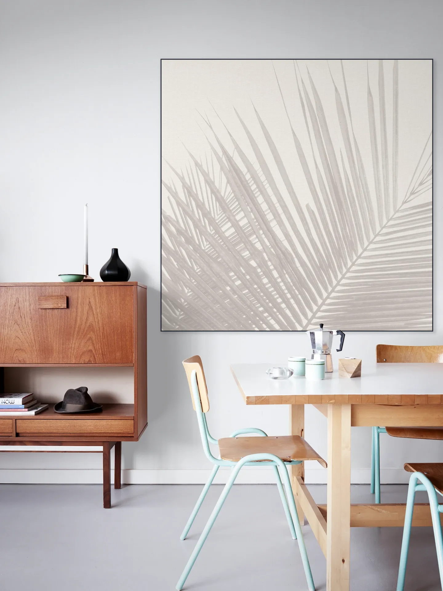Neutral Tropical palm leaves