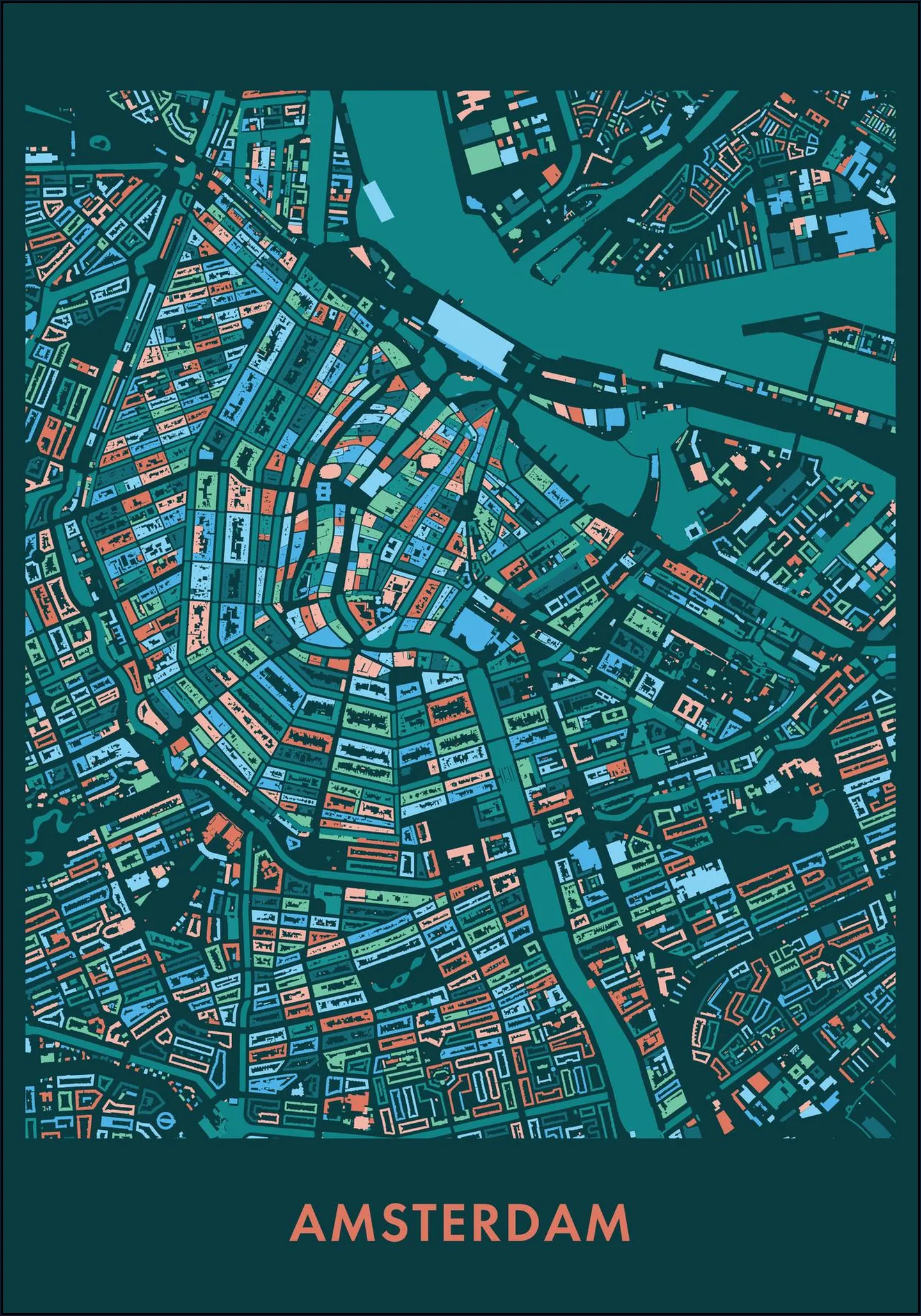 Amsterdam Mozaïek Teal