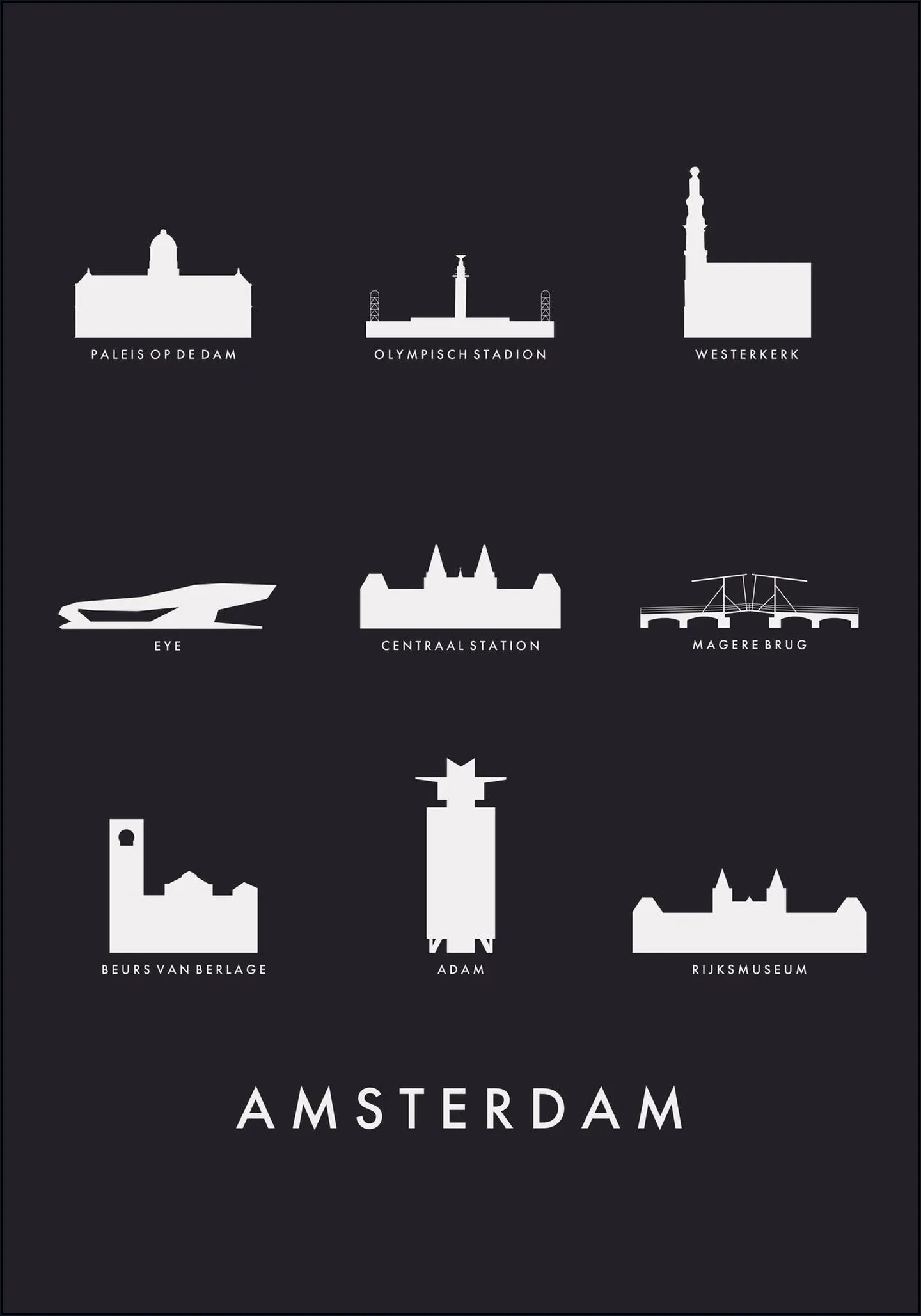 Amsterdam Architecture black