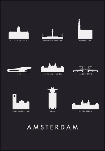 Amsterdam Architecture black
