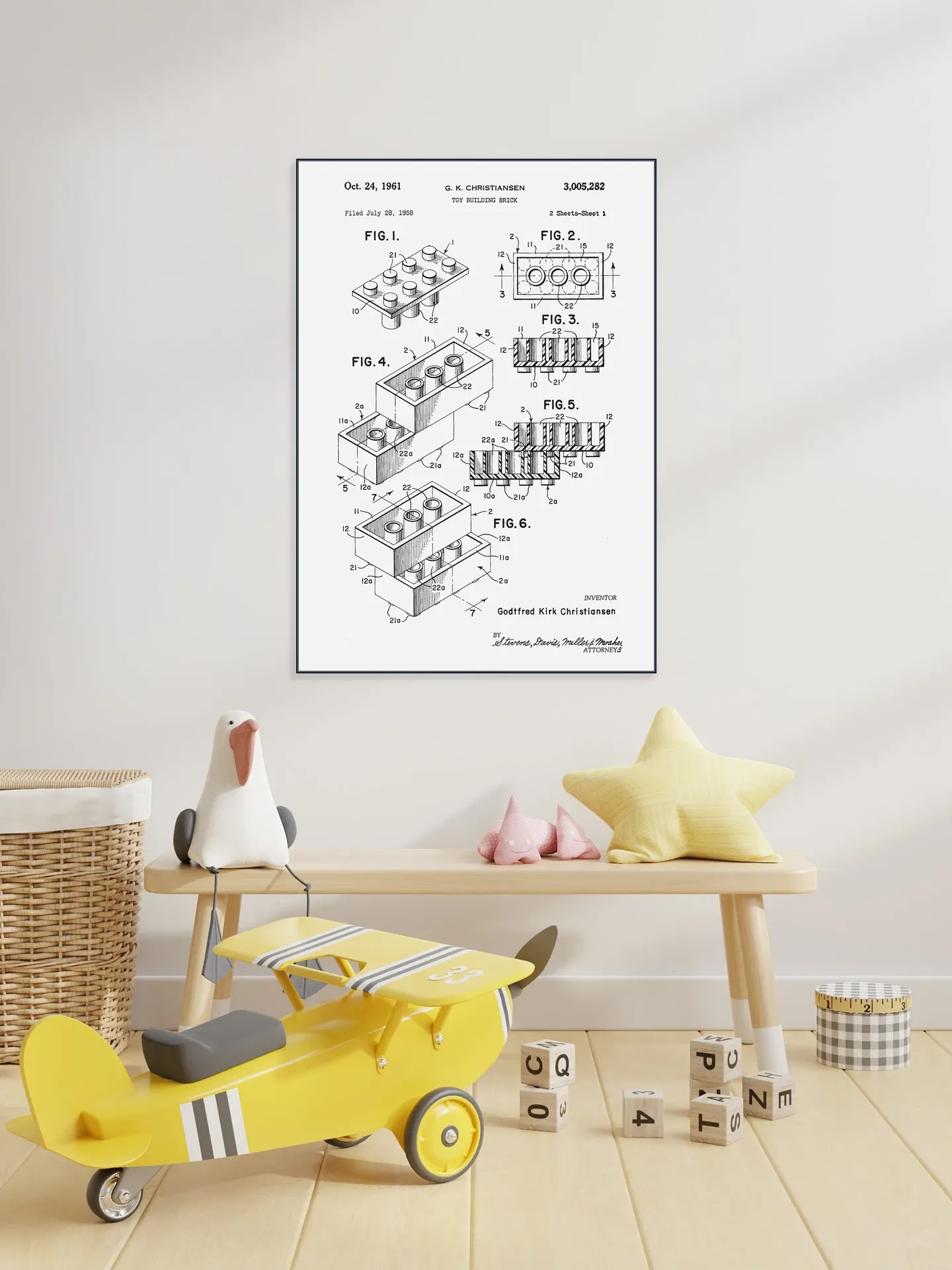 Lego Print Black & White