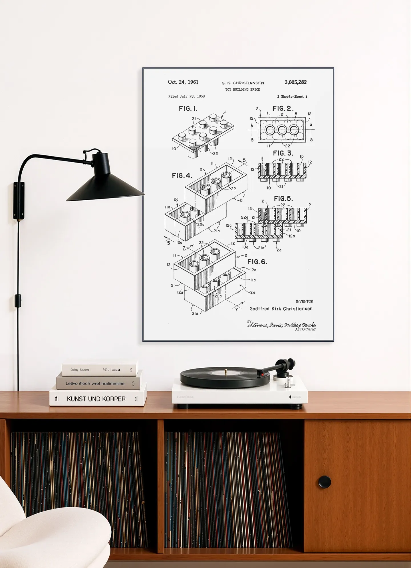 Lego Print Black & White