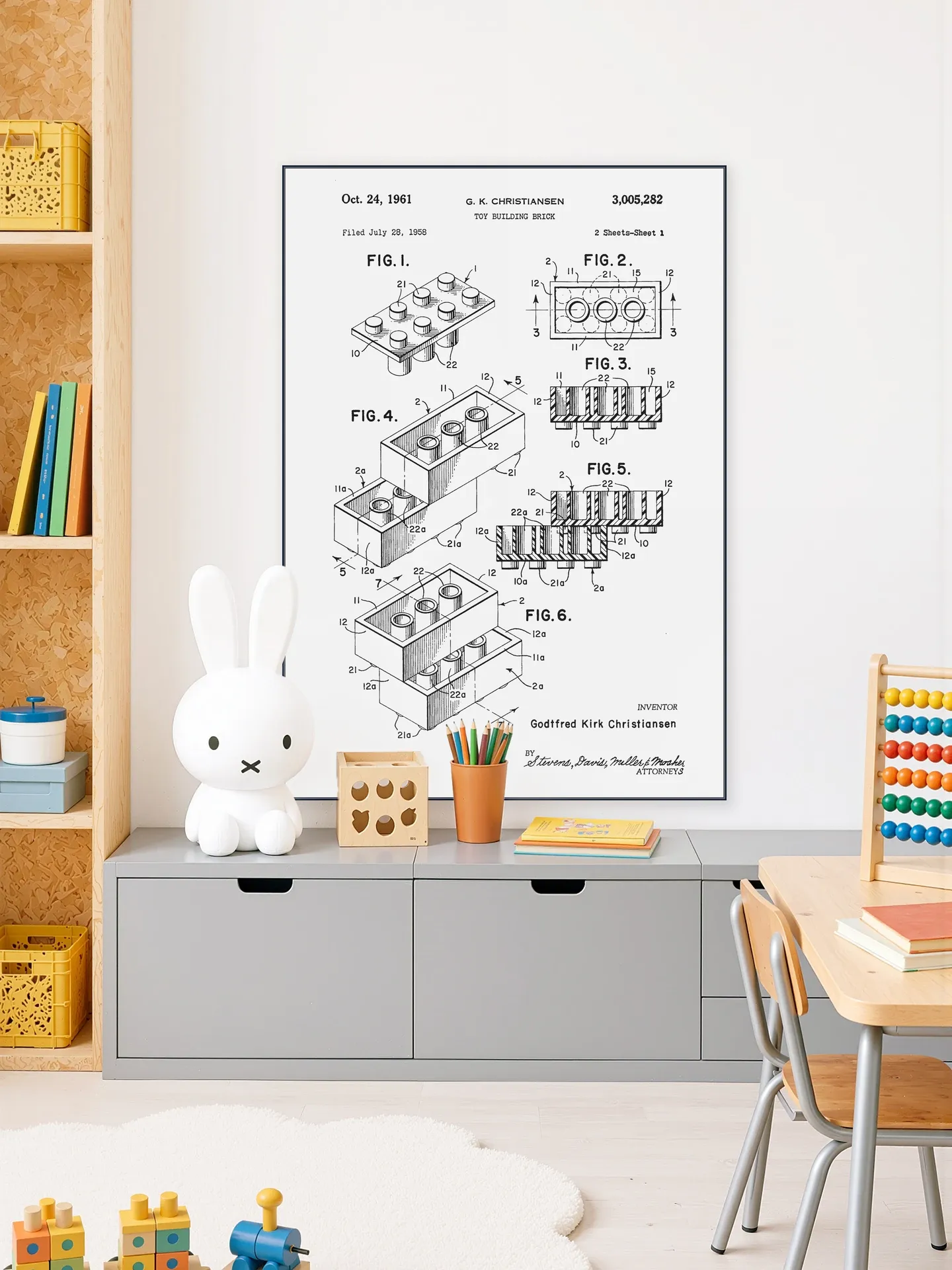 Lego Print Black & White