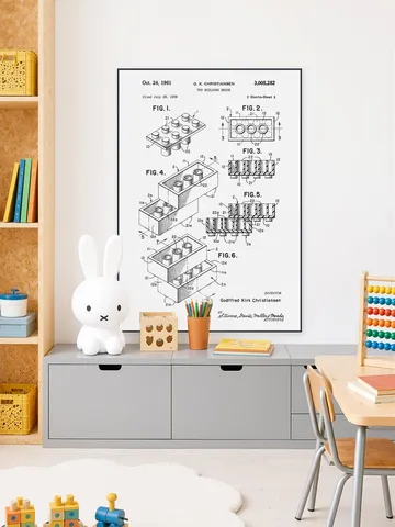 Lego Print Black & White