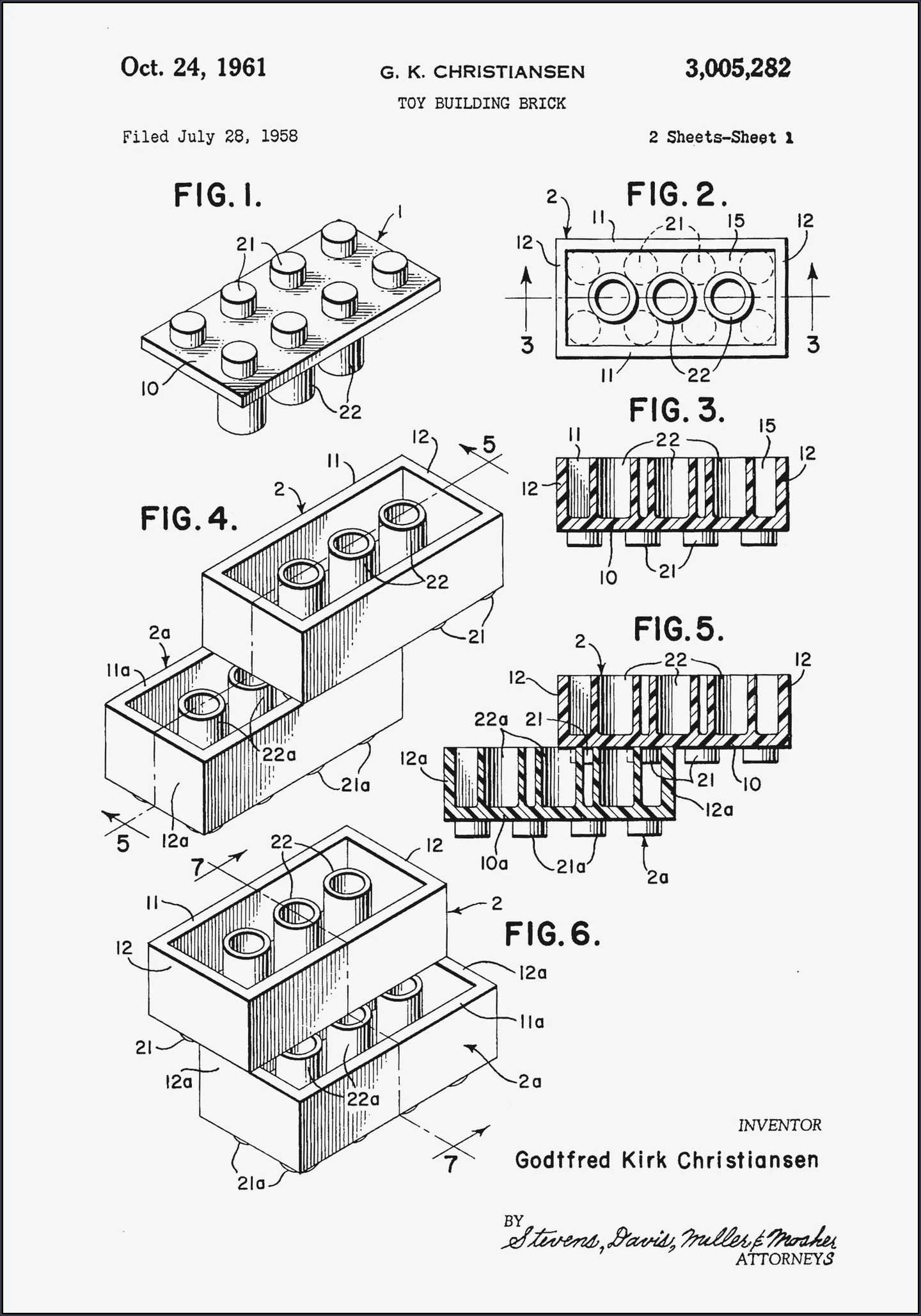 Lego Print Black & White