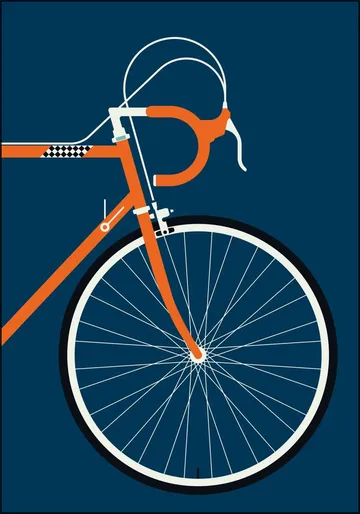 Racing Bike Orange Front