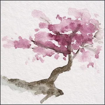 Japanese Tree with Pink Cherry Blossom