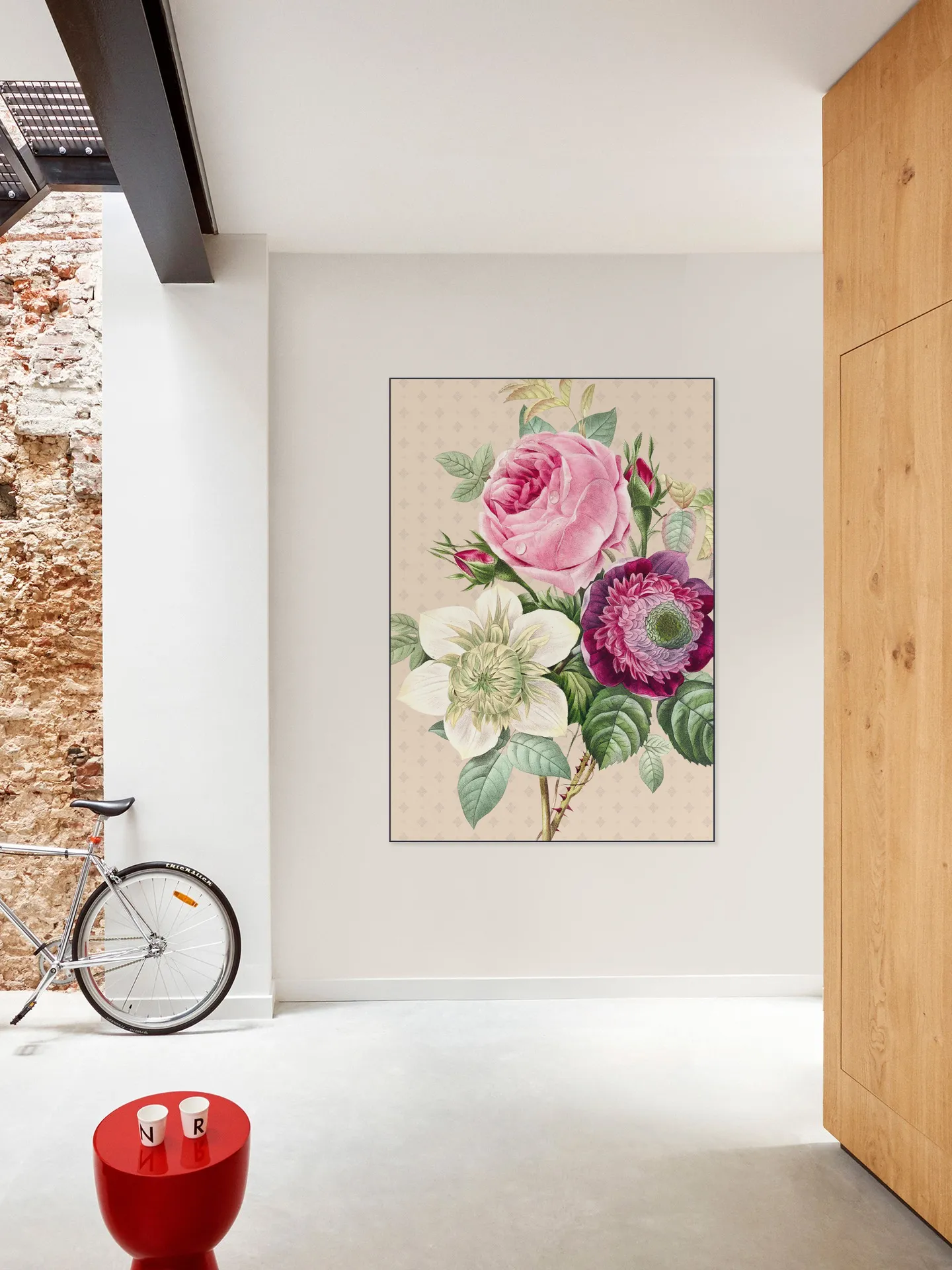 Vintage Redoute Peonies and Roses II
