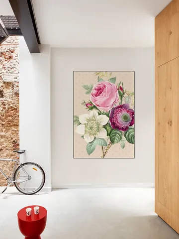 Vintage Redoute Peonies and Roses II