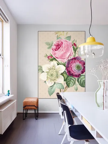 Vintage Redoute Peonies and Roses II