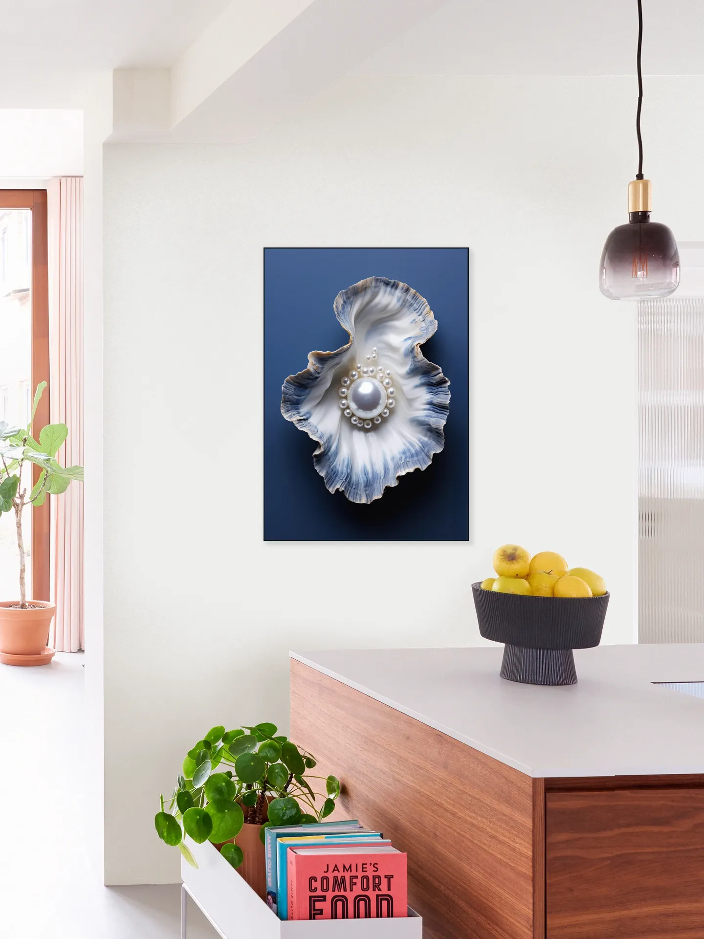 Blue Oyster with Pearls