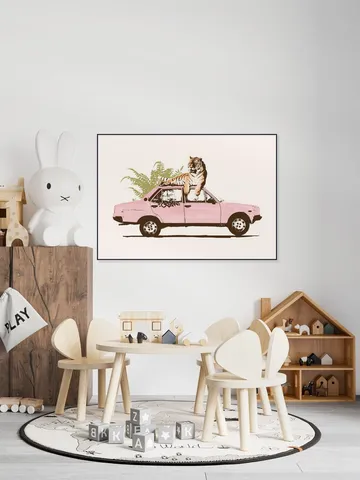 Tiger on Car