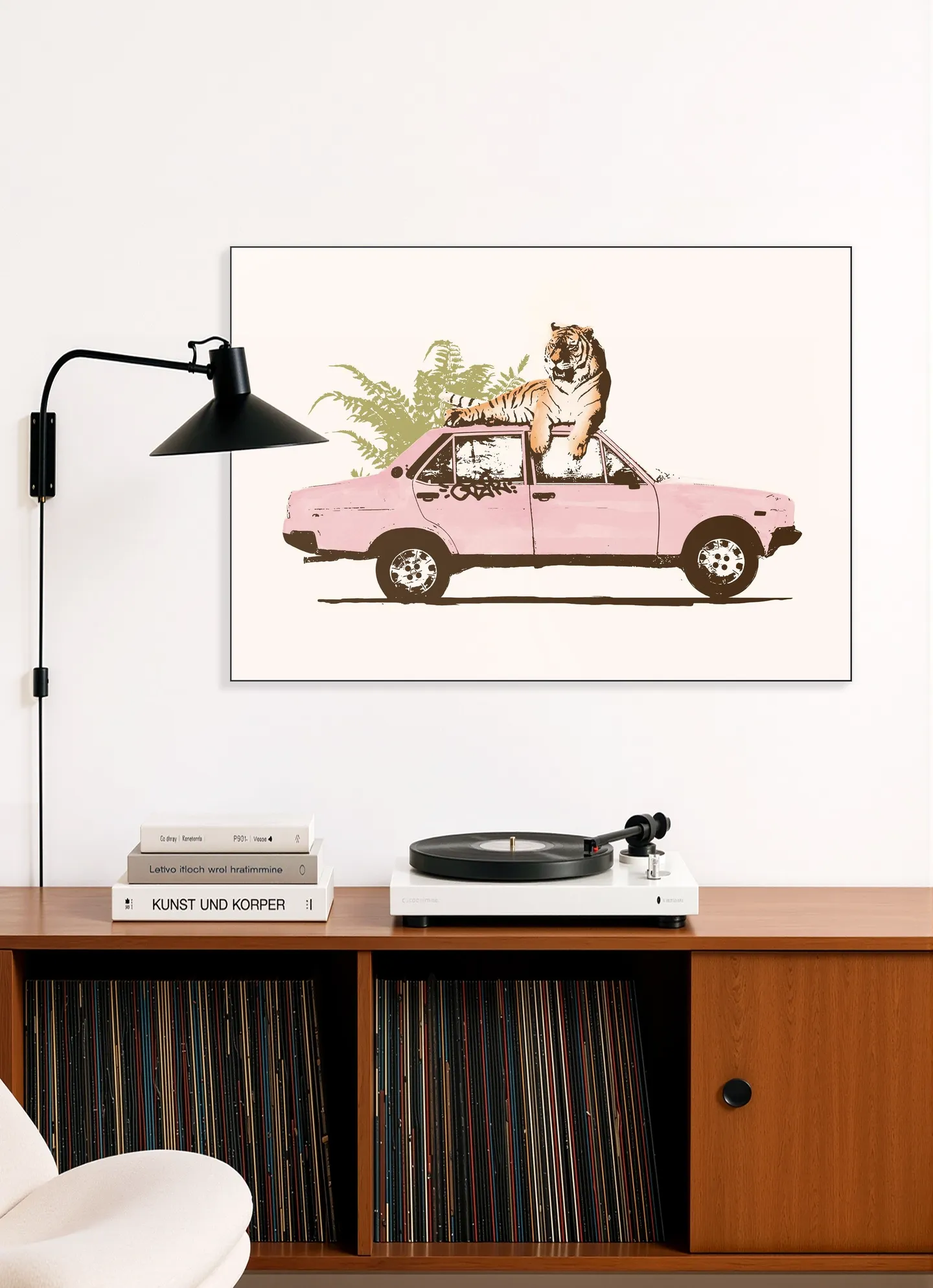 Tiger on Car